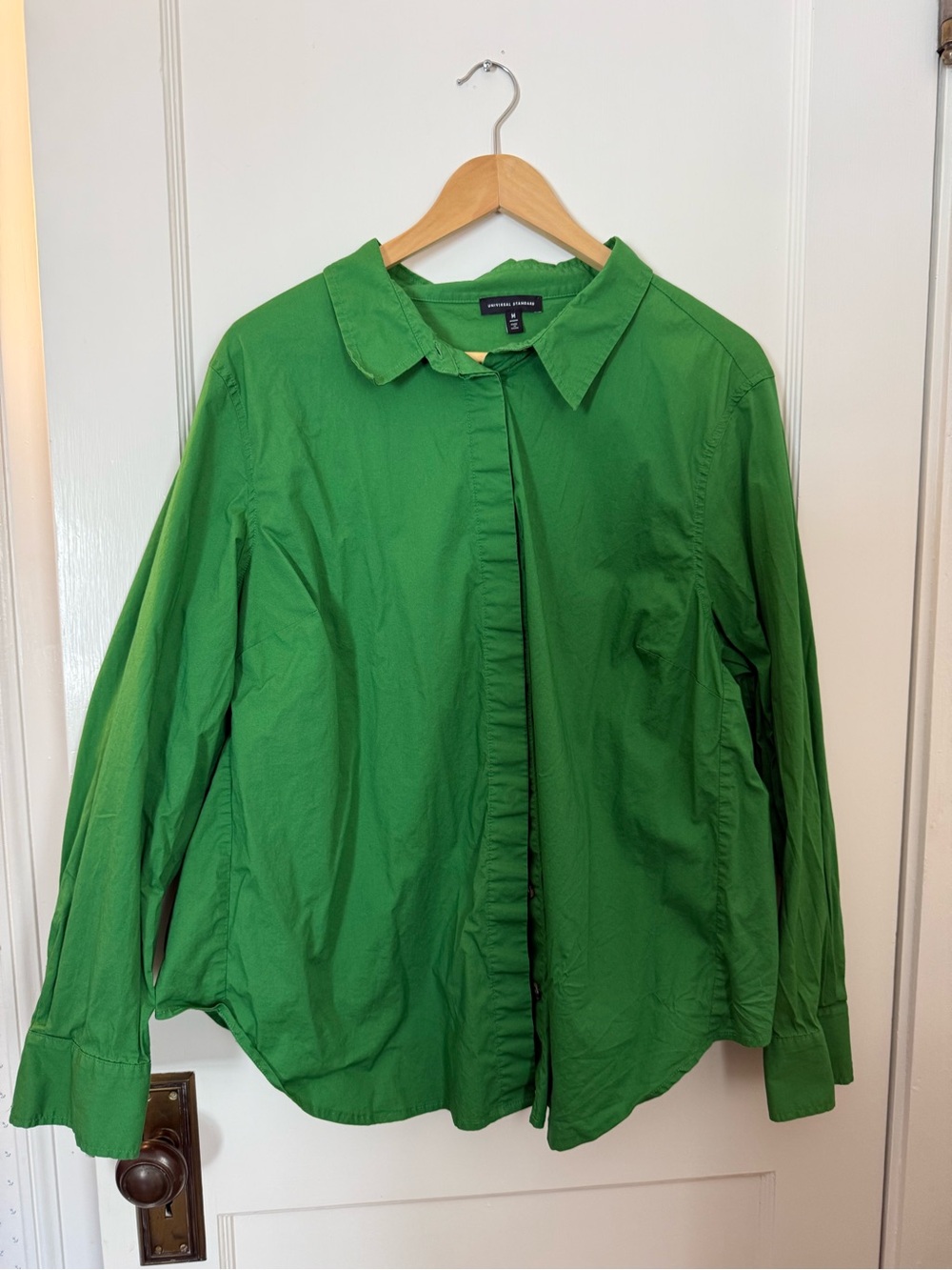 Universal Standard Green Button-Down Shirt